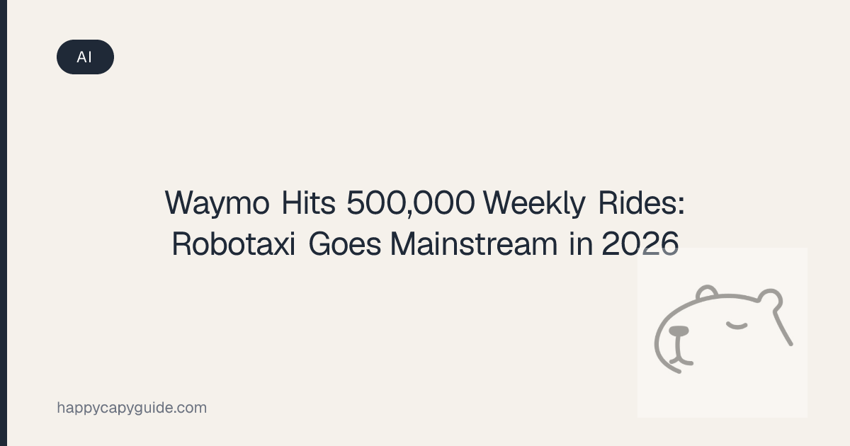 Waymo Hits 500,000 Weekly Rides: Robotaxi Goes Mainstream in 2026 ...