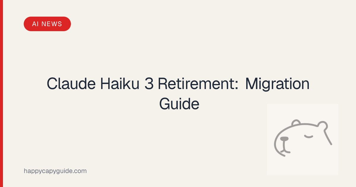 Claude Haiku 3 is Being Retired April 19 — Complete Migration Guide ...