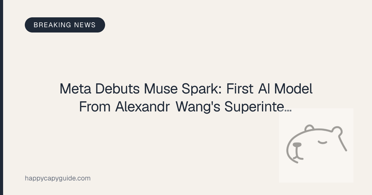 Meta Debuts Muse Spark: First AI Model From Alexandr Wang's ...