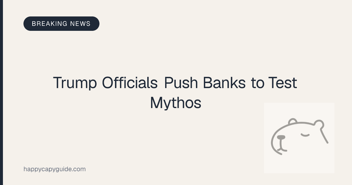 Trump Officials Push Banks to Test Anthropic Mythos — While DoD Banned ...