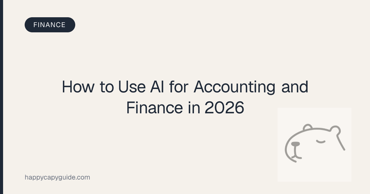 How to Use AI for Accounting and Finance in 2026: 6 Workflows That Save ...