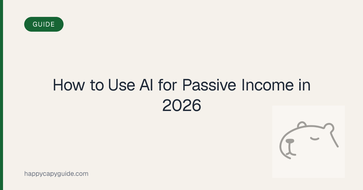 How to Use AI for Passive Income in 2026: 8 Income Streams | Happycapy ...