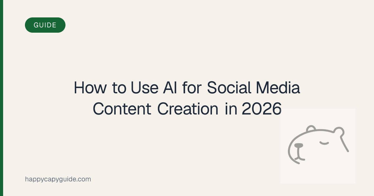How to Use AI for Social Media Content Creation in 2026: 8 Workflows ...