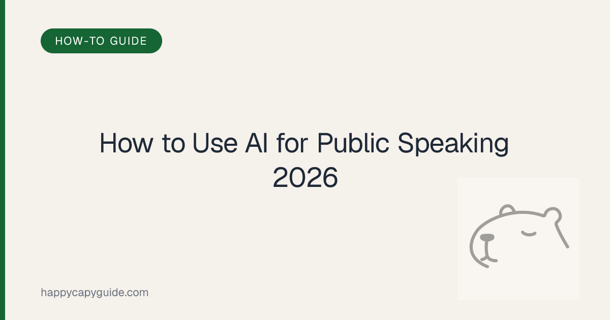 How to Use AI for Public Speaking in 2026: Prep Smarter, Speak ...