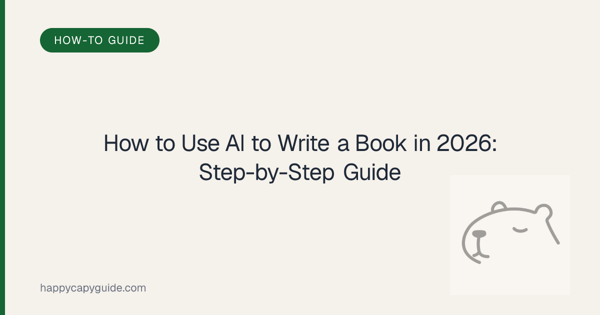 How to Use AI to Write a Book in 2026: Step-by-Step Guide | Happycapy Guide