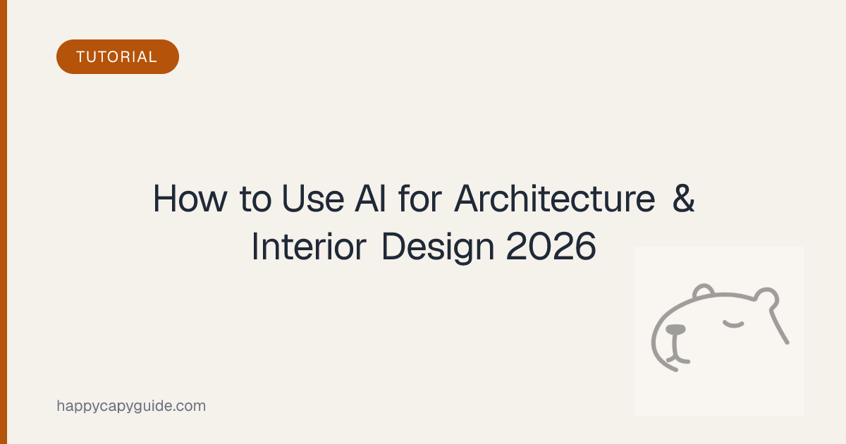 How to Use AI for Architecture & Interior Design in 2026 | Happycapy Guide