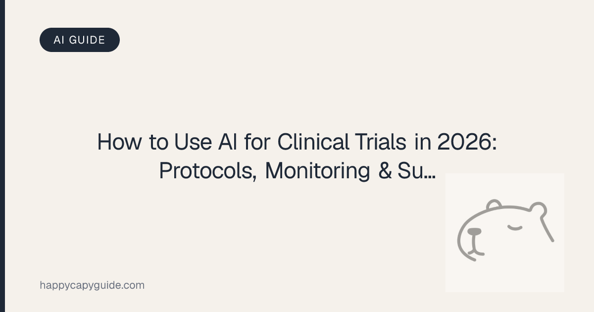 How to Use AI for Clinical Trials in 2026: Protocols, Monitoring ...
