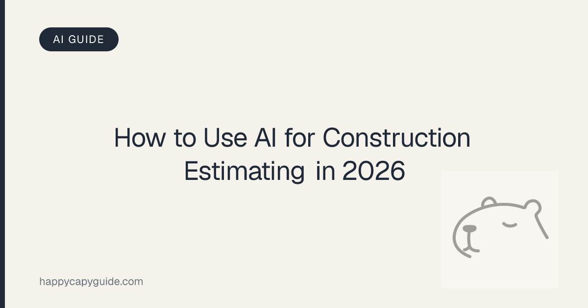 How to Use AI for Construction Estimating in 2026 | Happycapy Guide